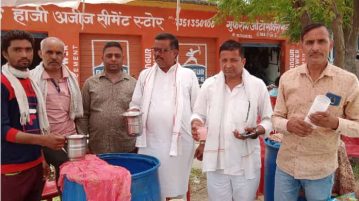 नजीबाबाद में ग्राम वासियों ने लगाया निशुल्क पेयजल शिविर भाजपा नेता चौधरी ईशम सिंह ने किया शुभारंभ